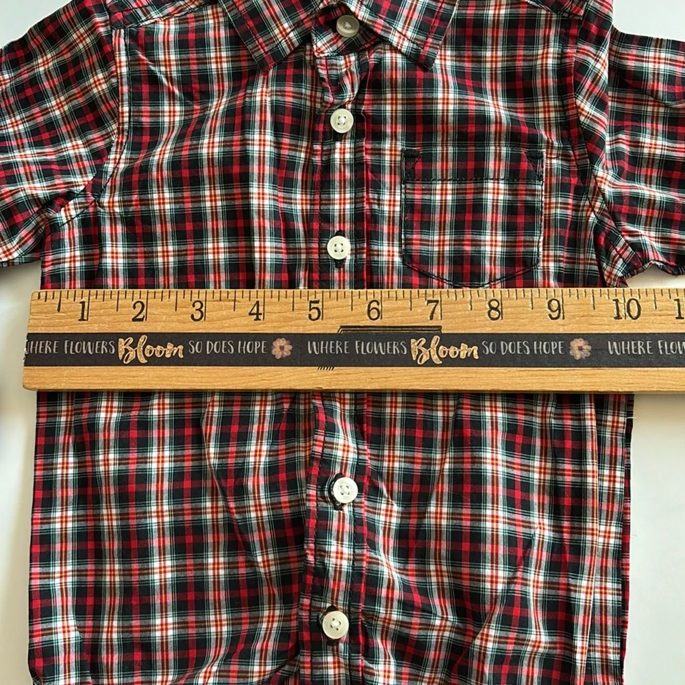 Carters Baby Boys Long Sleeve Bodysuit 12 Month Red Plaid Christmas Bodysuit 12M